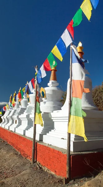 Stupas Monasterio Zasa Cerca Salleri Vilage Solukhumbu Nepal —  Fotos de Stock