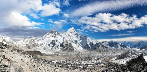 Όρος Έβερεστ Himalaya Πανοραμική Θέα Από Kala Patthar Των Βουνών — Φωτογραφία Αρχείου