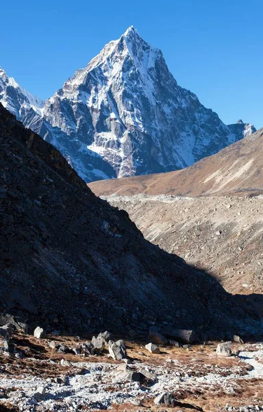 Mount Arakam Tse Wunderschöner Berg Auf Dem Weg Zum Everest — Stockfoto