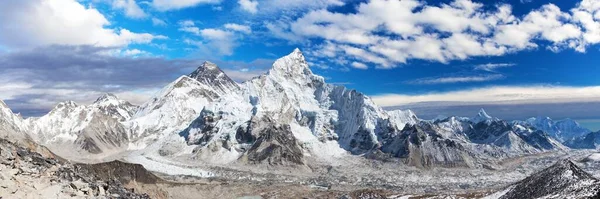 Mount Everest Himalaya Panoramiczny Widok Kala Patthar Gór Himalajskich Pięknymi — Zdjęcie stockowe