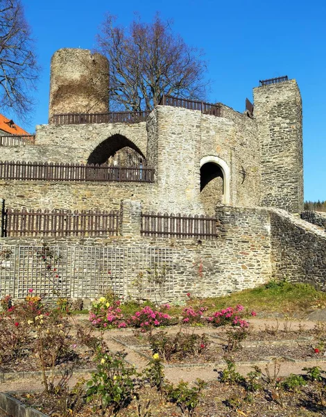 Κάστρο Svojanov Τσεχική Δημοκρατία Κάστρο Ιδρύθηκε 13Ο Αιώνα Εικόνα Αρχείου