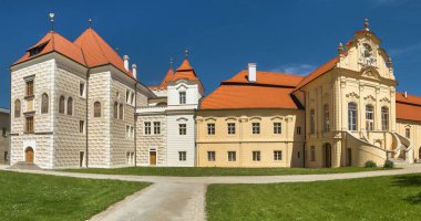 Zeliv Premonstratensiya manastırı, Trckuv hrad ve Abbey, barok mimarisi Jan Blazej Santini Aichel, Pelhrimov Bölgesi, Çek Cumhuriyeti 'nin Vysocina Bölgesi
