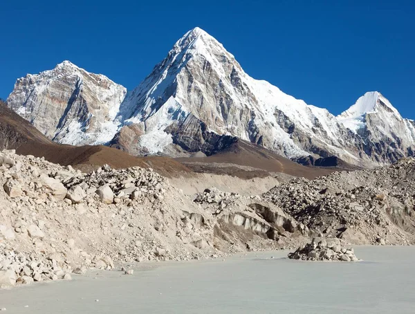 View Mount Pumo Khumbu Glacier Kala Patthar Way Everest Base — Stok fotoğraf