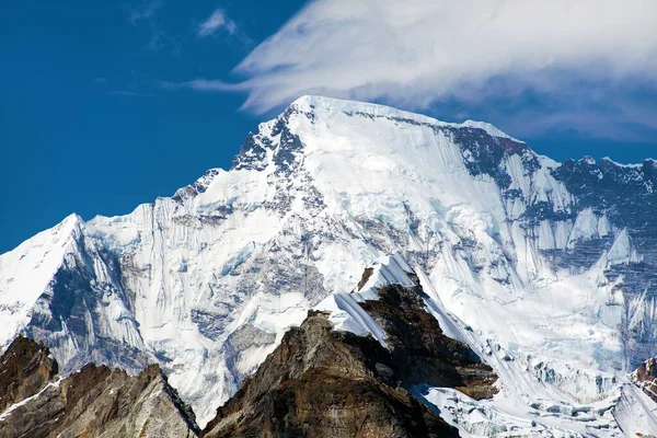 Vista Del Monte Cho Oyu Desde Paso Kongma Valle Khumbu — Foto de Stock