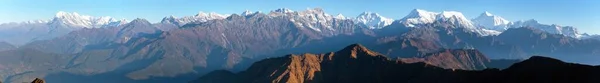 Утренний Панорамный Вид Холма Силиджунг Горы Эверест Лхоцзе Макалу Большой — стоковое фото