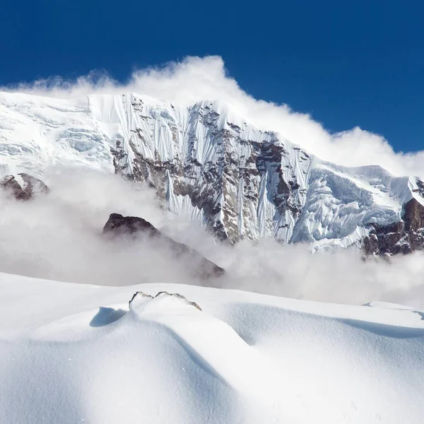 Dağ Kar Sürükleniyor Makalu Barun Milli Parkı Nepal Himalayalar Dağları — Stok fotoğraf
