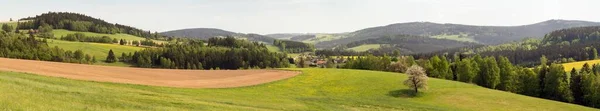 Panorama Aus Dem Böhmischen Und Mährischen Hochland Der Nähe Des — Stockfoto