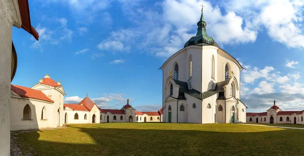 Pilgrimsfärden Kyrkan Saint John Nepomuk Zelena Hora Grön Kulle Monument — Stockfoto