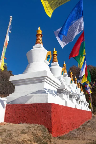 Stupas Eller Zasa Kloster Nära Salleri Vilage Solukhumbu Nepal — Stockfoto