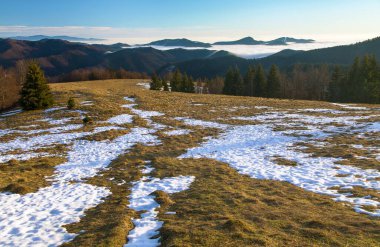 Velka Fatra dağları, Slovakya 'dan kış manzarası