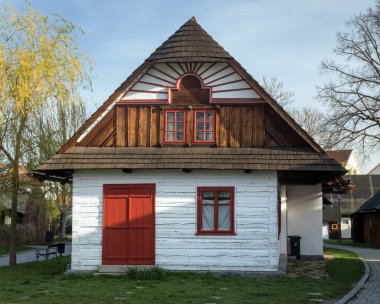 wooden houses in the open-air museum Bethlehem, Hlinsko town, Hlinsko in Bohemia, Czech RepublicBohemia clipart