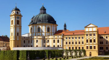 Jaromerice nad Rokytnou barok ve 18. yüzyıldan kalma Rönesans kalesi, Güney Moravya, Çek Cumhuriyeti, Orta Avrupa