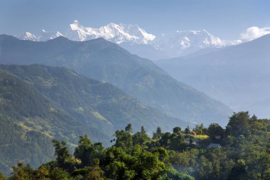 Doğu Nepal 'den 8586 metre uzaklıktaki Kangchenjunga Dağı, Hindistan' ın en yüksek dağı ve dünyanın en yüksek üçüncü dağı, Nepal Himalayalar.