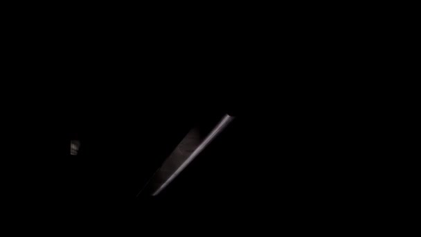 Une Lampe Clignotante Sur Plafond Clignote Dans Obscurité Hasard Raison — Video