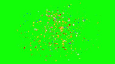 Eğlence ve şenlik tasarımları için yeşil ekranda doğum günü partisi objeleri. Video düzenleme ve dijital projeler için mükemmel.