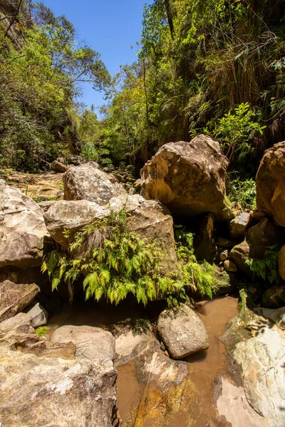 Parco Nazionale Isalo Nella Regione Ihorombe Paesaggio Selvaggio Con Erosione — Foto Stock