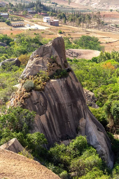 Stunning Mountain Landscape Anja Community Reserve Madagascar Vibrant Flora Fauna — Stock Photo, Image