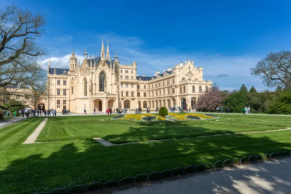 Lednice República Checa Maio 2023 Chateau Lednice Com Belos Jardins — Fotografia de Stock