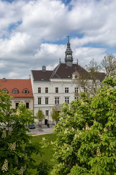 Zabytkowy Budynek Ratusz Valticach Morawy Południowe Czechy — Zdjęcie stockowe