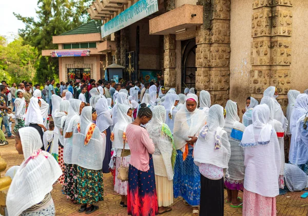 Bahir Dar Etiopia Aprile 2019 Celebrazione Della Pasqua Bahir Dar — Foto Stock