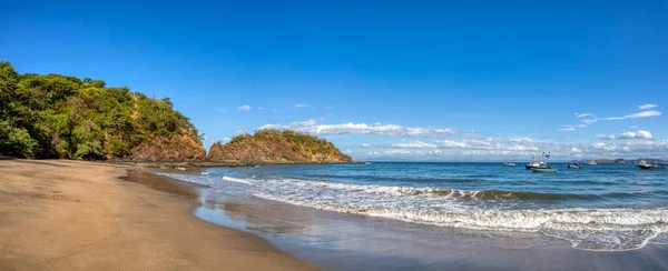 Playa Ocotal Med Stilla Havet Vågor Stenig Strand Coco Costa — Stockfoto
