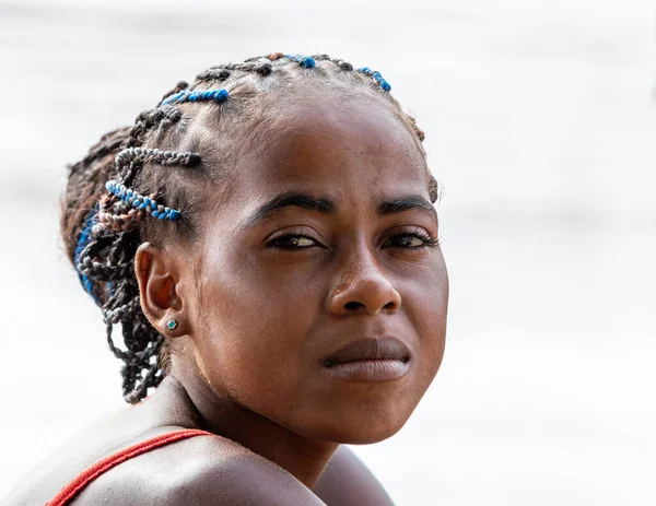 Andadoany Bekopaka Madagascar Noviembre 2022 Retrato Hermosa Mujer Malgache Ferry —  Fotos de Stock