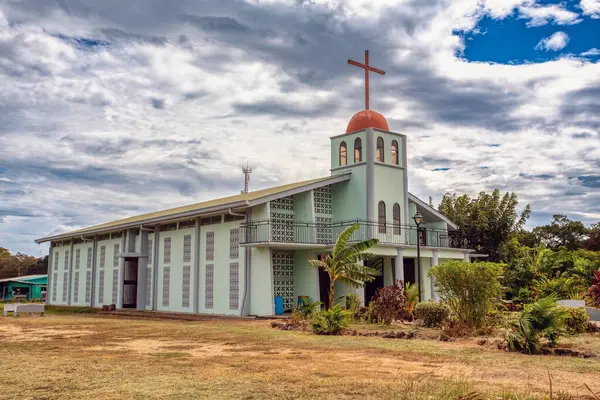 Маленькая Церковь Parroquia San Juan Bautista Каррильо Гуанакасте Коста Рика Лицензионные Стоковые Изображения