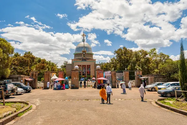 stock image Debre Libanos, Ethiopia - April 19, 2019: Debre Libanos, monastery in Ethiopia, lying northwest of Addis Ababa in the Semien Shewa Zone. Founded by Saint Tekle Haymanot. Oromia Region Ethiopia