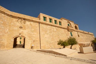 Fort Saint Elmo, Iconic 16th-century bastion guarding the entrance to Valletta's harbors, a symbol of Malta's resilience against invaders throughout history.Valletta Malta clipart