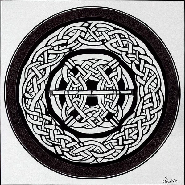 Absctact mandala with celtic elements