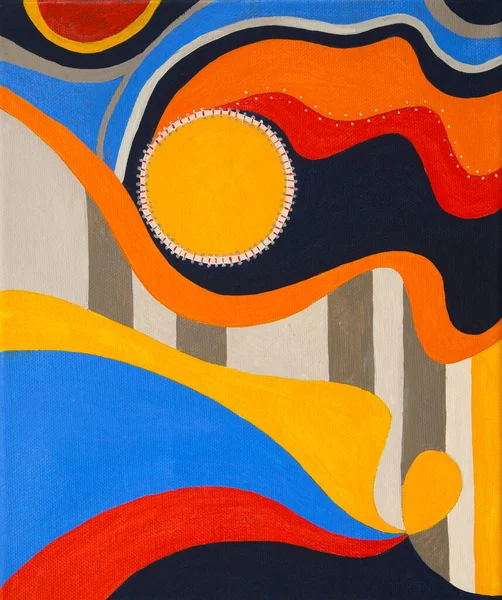 Origineel Abstract Olieverfschilderij Doek Multi Gekleurde Achtergrond Moderne Kunst Concept — Stockfoto