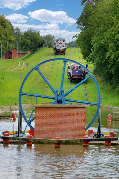 Polen Elbing Kanal Masuren Provinz 2023 Berühmtes Wahrzeichen Von Ermland — Stockfoto