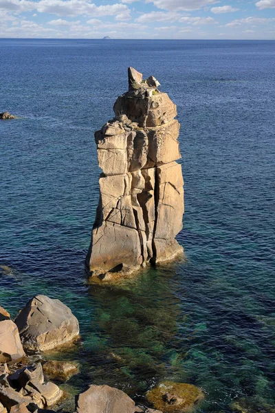 Скелі Колонна Карлофорте Острові Сан Єтро Поблизу Сардинії Ліцензійні Стокові Зображення