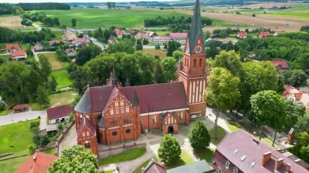 Basílica Santuário Nossa Senhora Gietrzwald Lugar Das Aparições Maria Mãe — Vídeo de Stock