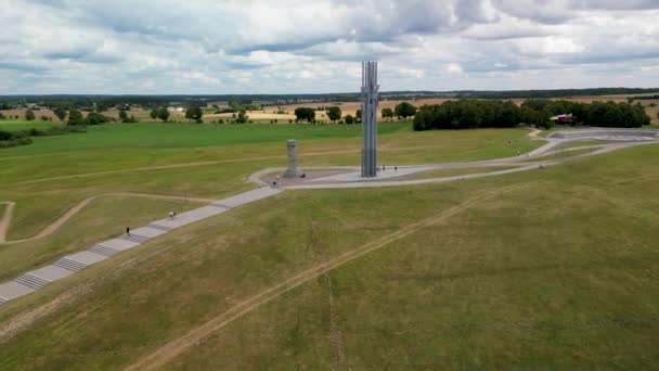 Památník Grunwaldu Bitevní Pole Historické Bitvy Mezi Polskem Teutonskými Rytíři — Stock video