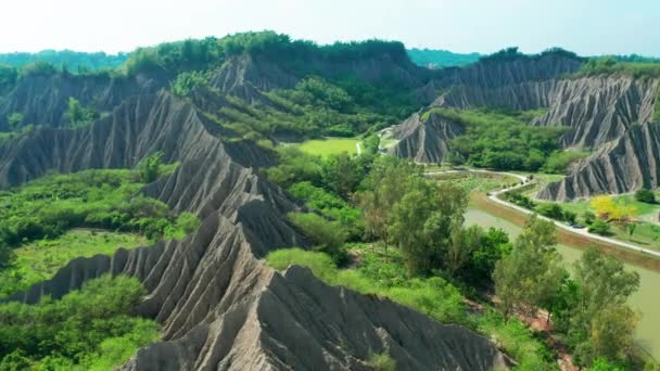 Cordillera Especial Piedra Caliza Kaohsiung Taiwán — Vídeos de Stock