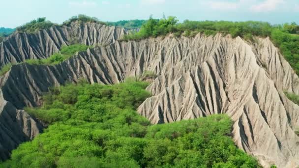 Het Speciale Kalksteengebergte Kaohsiung Taiwan — Stockvideo