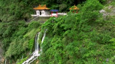 Aerial view of Changchun (Eternal Spring) Shrine. Taroko National Park,Taiwan.