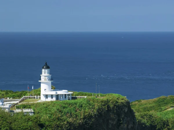 Letecký Pohled Maják Sandiao Cape Lighthouse Tchaj Wan — Stock fotografie