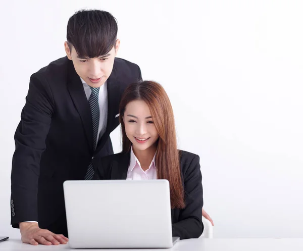 Business Team Using Laptop Working Together Office — Stock Photo, Image