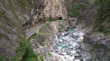 Aerial view of  Liwu River gorge. Taroko National Park,Taiwan