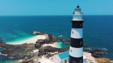 Mudouyu Deniz fenerinin havadan görünüşü, Tayvan.