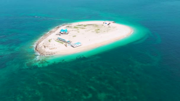 Aerial View Jibei Island Famous Tourist Destination Baisha Penghu Taiwan — Stock Video