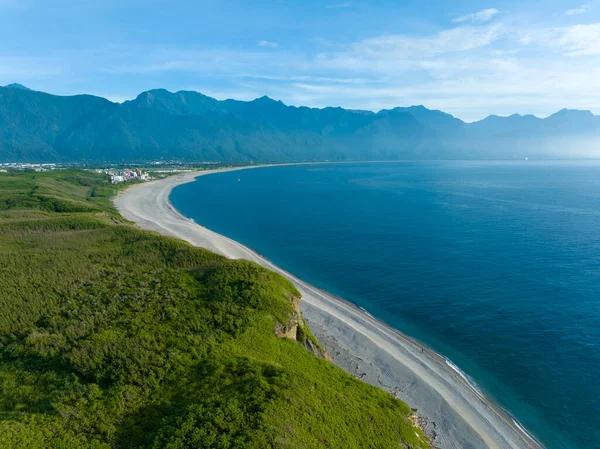 Αεροφωτογραφία Του Qixingtan Beach Ταϊβάν — Φωτογραφία Αρχείου