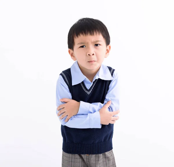 Bouleversé Dégoûté Asiatique Enfant — Photo