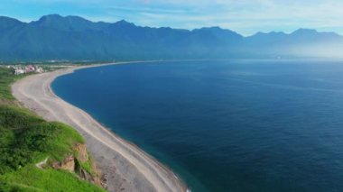 Aerial view of Qixingtan beach ,Taiwan.