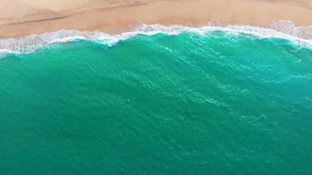 Aerial View Beautiful White Beach — Wideo stockowe