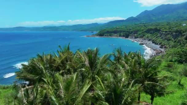 台湾台东美丽海岸的空中景观 — 图库视频影像