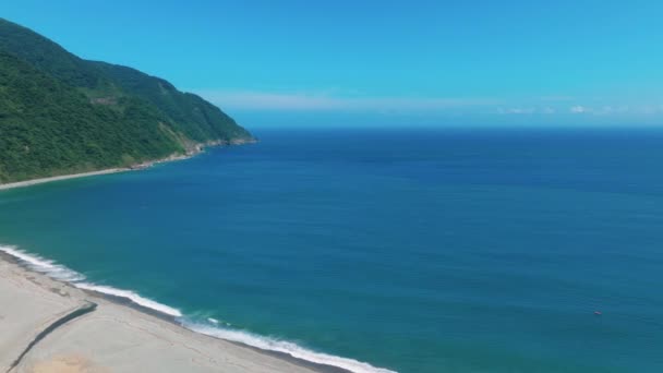 台湾宜兰东高湾的空中景观 — 图库视频影像