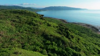 Kenting Ulusal Parkı, Tayvan 'daki sahil şeridinin havadan görüntüsü.